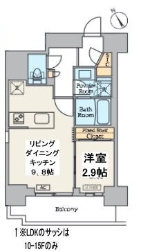 クレストコート門前仲町の物件間取画像