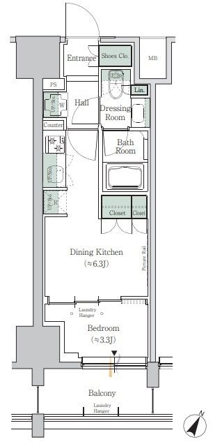 ONE ROOF RESIDENCE TAMACHIの物件間取画像