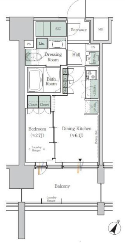 ONE ROOF RESIDENCE TAMACHIの物件間取画像