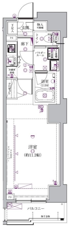 クレイシア三田の物件間取画像