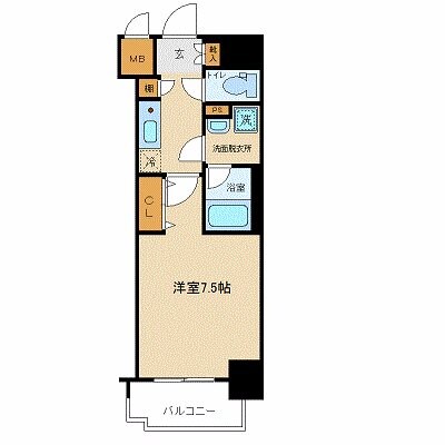 Rising　place北千住の物件間取画像