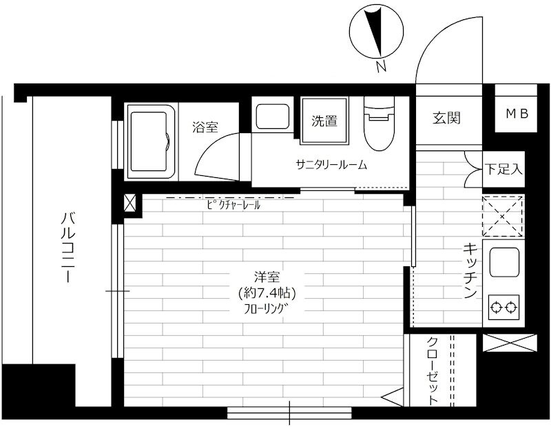 グランドコンシェルジュ新御徒町駅前の物件間取画像