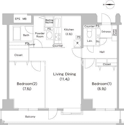 グレイスコート木場の物件間取画像