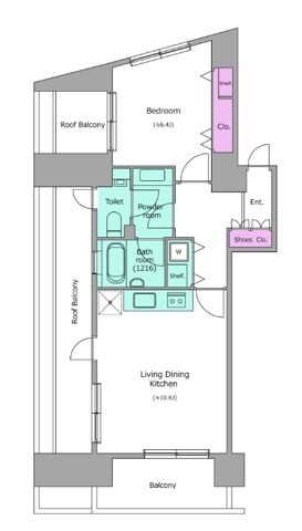 アーバンパーク麻布十番の物件間取画像
