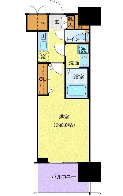 エステムコート東京八王子の物件間取画像