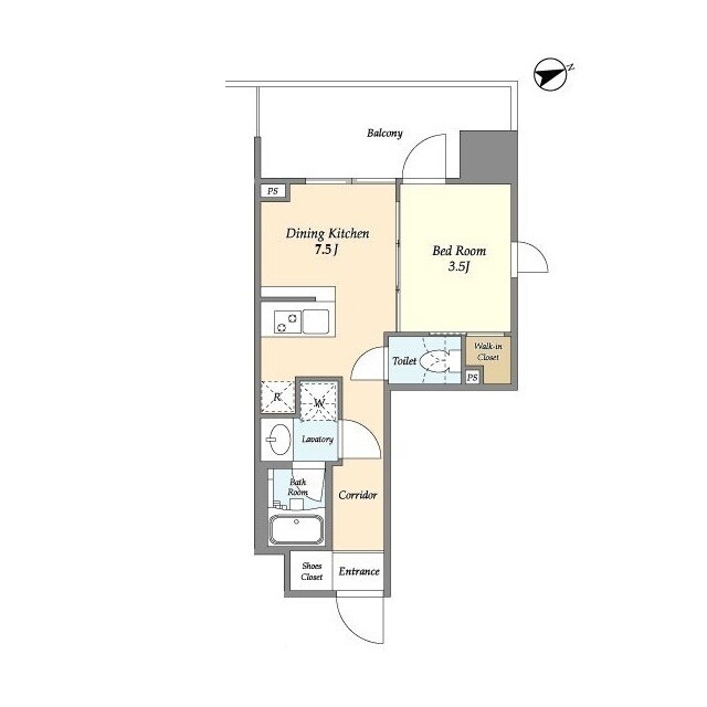 ヴィラクレール浅草の物件間取画像