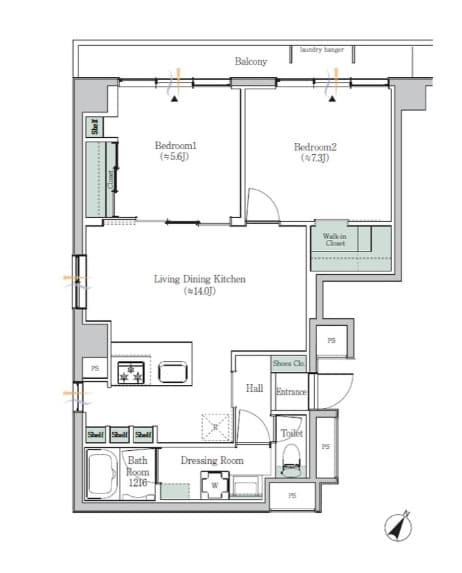 ブルックサイド水天宮前の物件間取画像