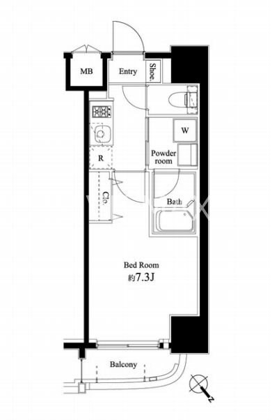 ハーモニーレジデンス門前仲町の物件間取画像