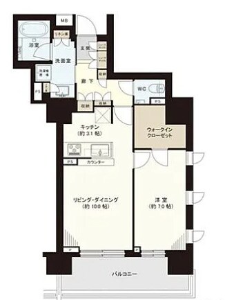 ウェリス六本木の物件間取画像