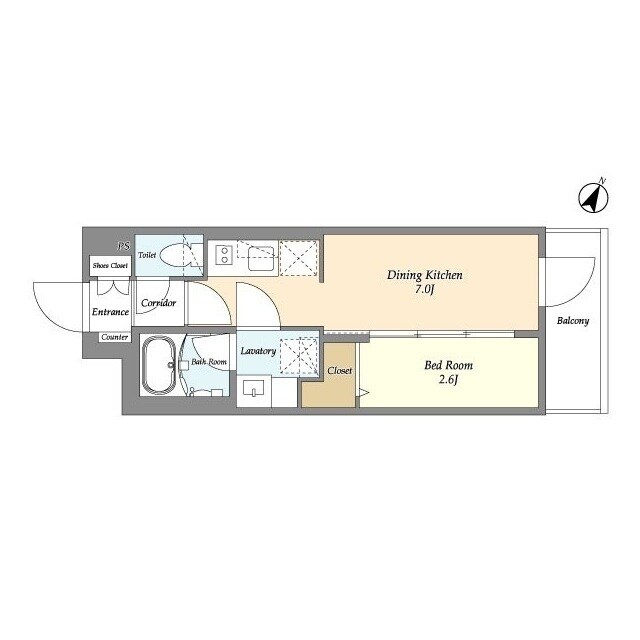 グランカーサ千駄木の物件間取画像