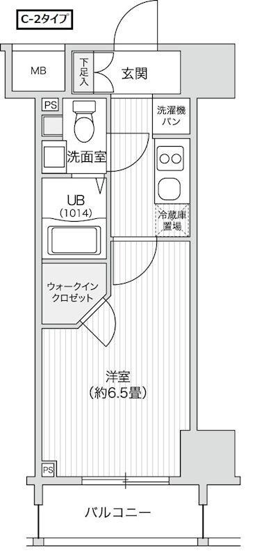 レジディア笹塚Ⅱの物件間取画像