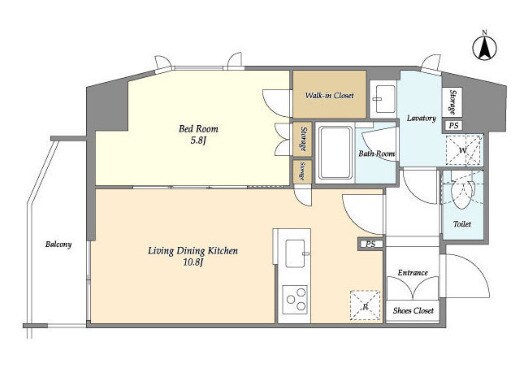 CASSIA上野入谷の物件間取画像