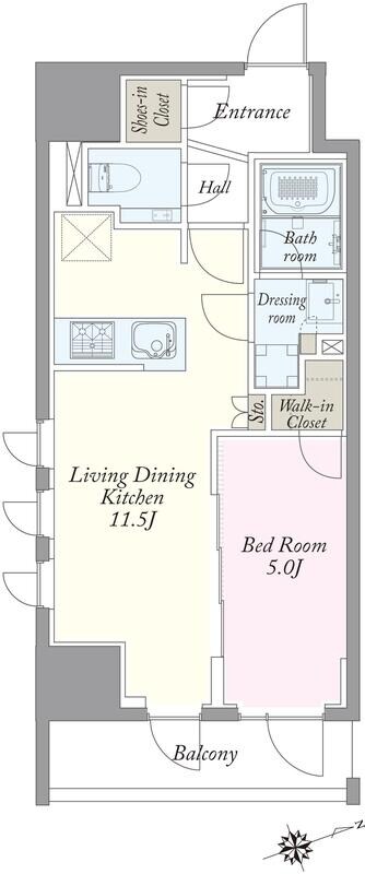 JP noie 上野稲荷町の物件間取画像