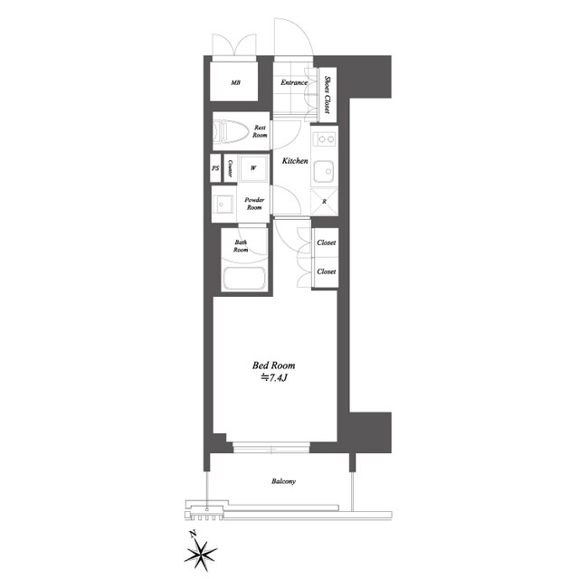 THE GATEHOUSE浅草雷門の物件間取画像