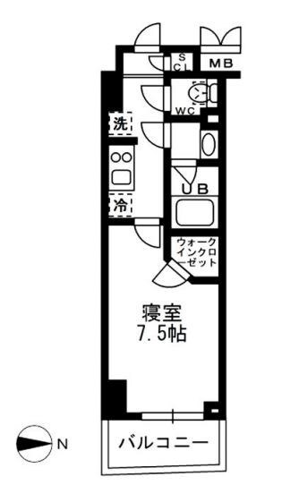 亀戸駅 徒歩3分 4階の物件間取画像