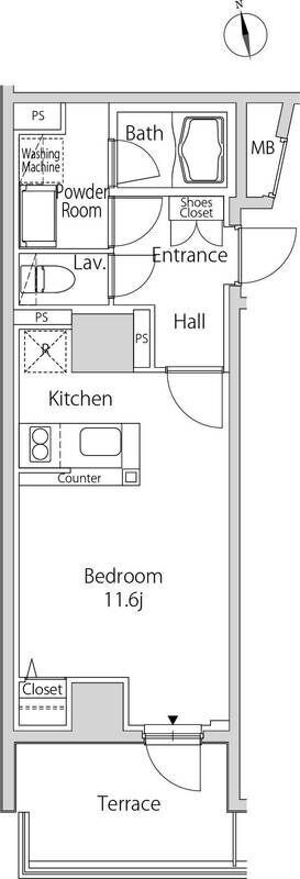 カーサスプレンディッド麻布十番駅前の物件間取画像