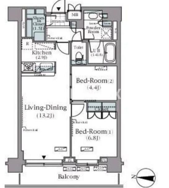 パークアクシス辰巳ステージの物件間取画像