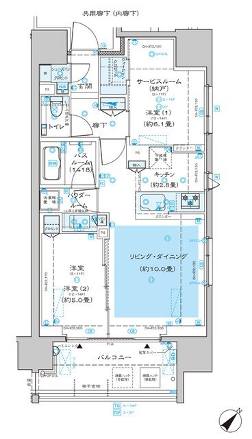 ディームス渋谷本町の物件間取画像