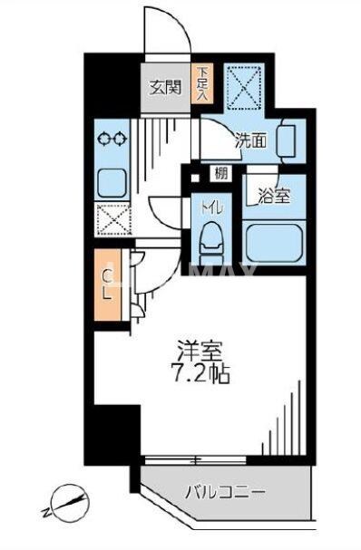 ザ・パーククロス門前仲町の物件間取画像
