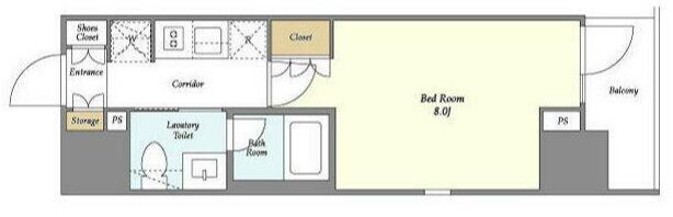 ジオエント門前仲町の物件間取画像