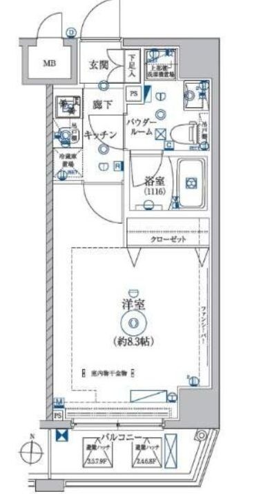 レアライズ両国の物件間取画像