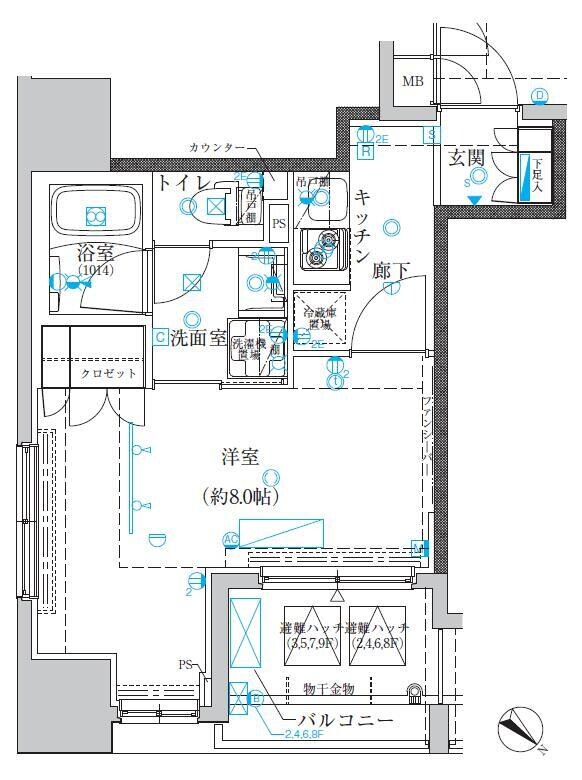 クレイシア日本橋水天宮前の物件間取画像