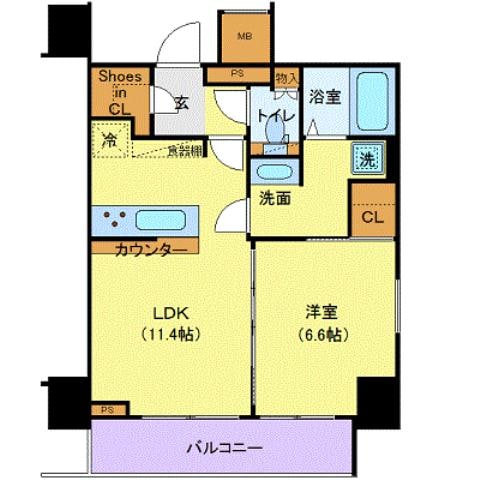 ジェノヴィア目黒南グリーンヴェールの物件間取画像