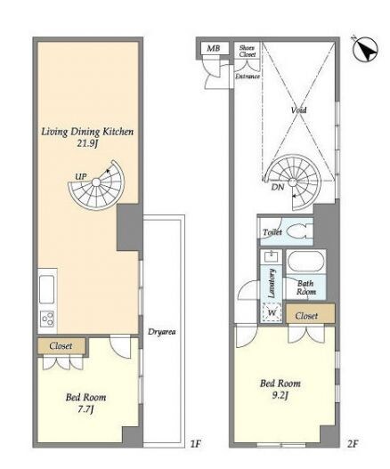 ＨＦ目黒行人坂レジデンスの物件間取画像