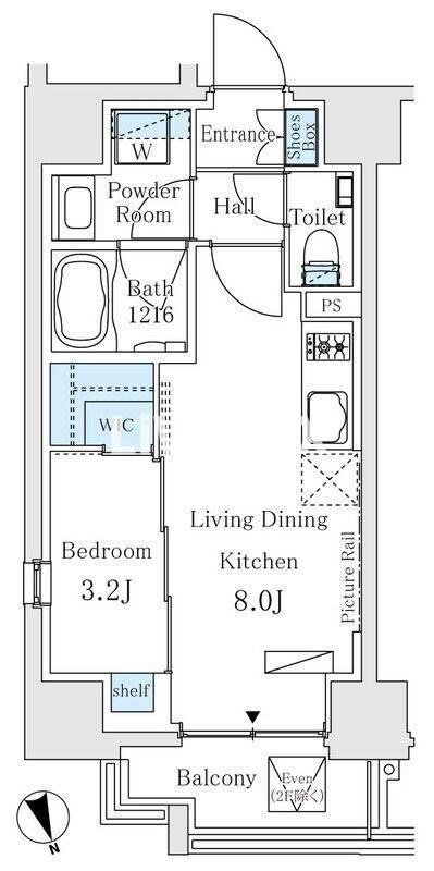イプセ御成門の物件間取画像