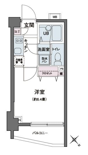 エコロジー都立大学レジデンスの物件間取画像