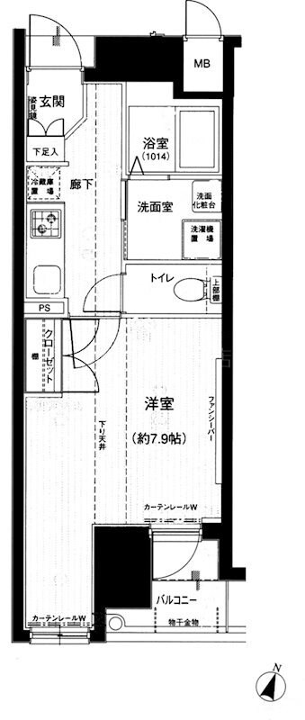 恵比寿駅 徒歩1分 6階の物件間取画像