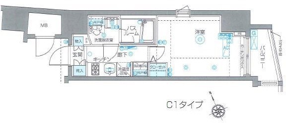 白金台駅 徒歩12分 9階の物件間取画像