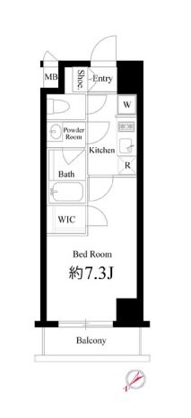 東新宿駅 徒歩3分 3階の物件間取画像