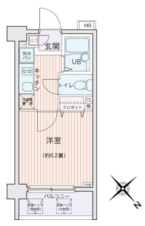 都立大学駅 徒歩12分 6階の物件間取画像