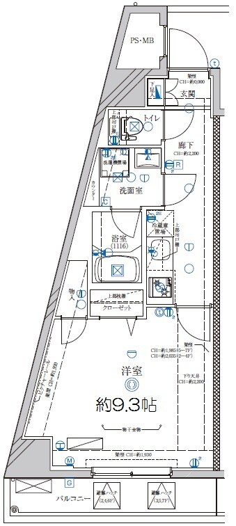 ディアレイシャス下北沢の物件間取画像