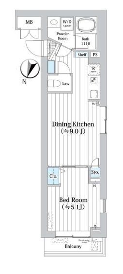 MDM柿の木坂の物件間取画像
