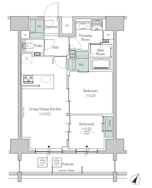 ONE ROOF RESIDENCE TAMACHIの物件間取画像