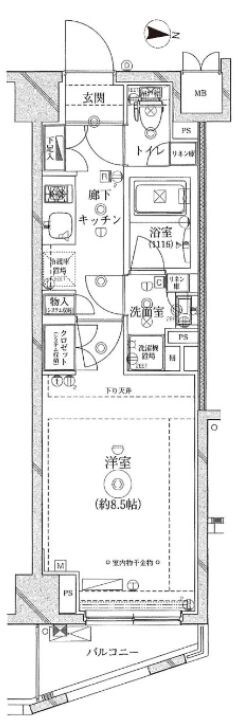 都立大学駅 徒歩6分 2階の物件間取画像