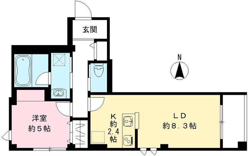 新馬場駅 徒歩3分 1階の物件間取画像