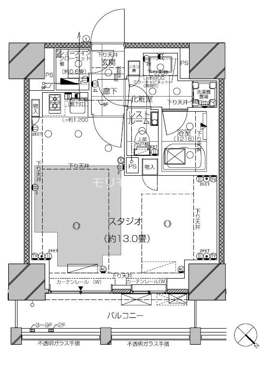 赤坂駅 徒歩4分 8階の物件間取画像