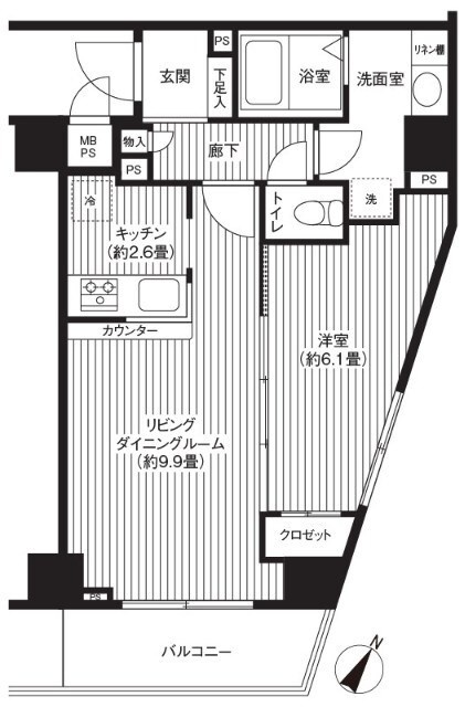 カスタリア初台の物件間取画像