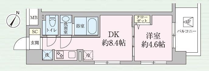 小岩駅 徒歩6分 2階の物件間取画像