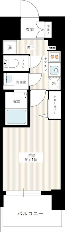 浅草駅 徒歩7分 3階の物件間取画像