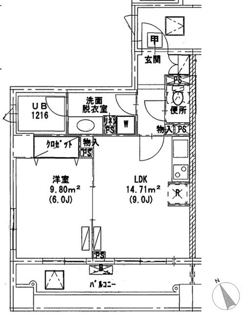 パークハビオ京橋の物件間取画像