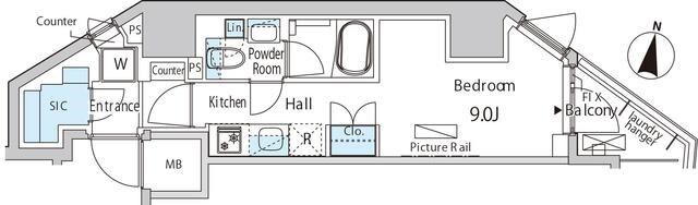 バウスフラッツ品川キャナルサイドの物件間取画像