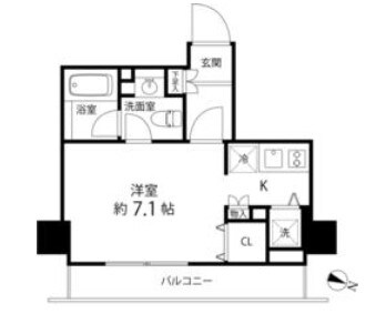 麻布十番駅 徒歩7分 6階の物件間取画像