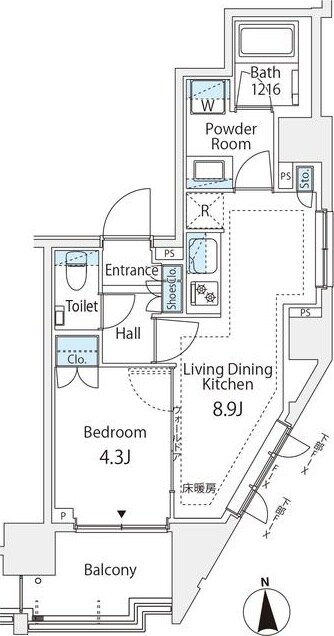 リビオレゾン三田の物件間取画像