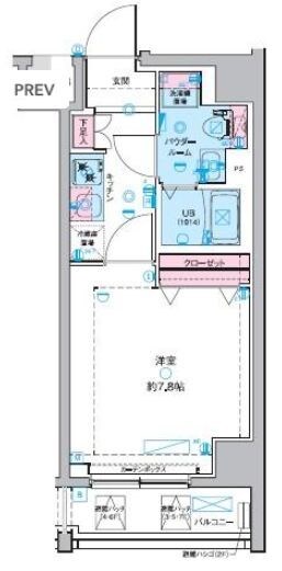 GENOVIA 田町 skygardenの物件間取画像