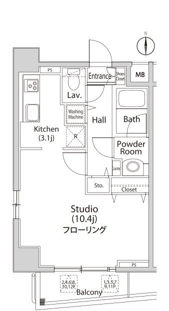 グレイスコート西麻布Ⅰの物件間取画像