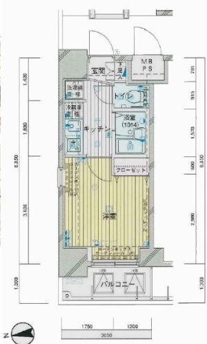 麻布十番駅 徒歩1分 4階の物件間取画像